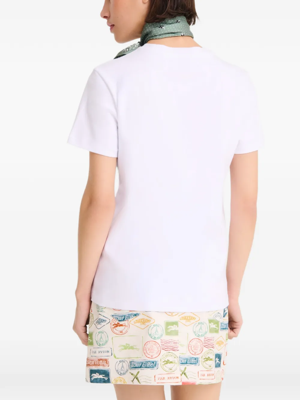 Longchamp French bandana zijden 50 sjaal Groen