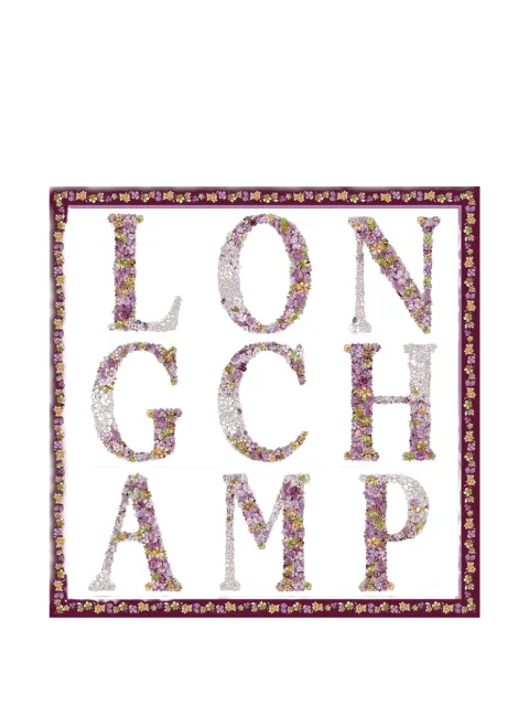 Longchamp Le Jardin fleuri silk scarf 50