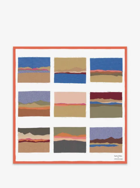 Longchamp x Caroline Hélain silk scarf 70
