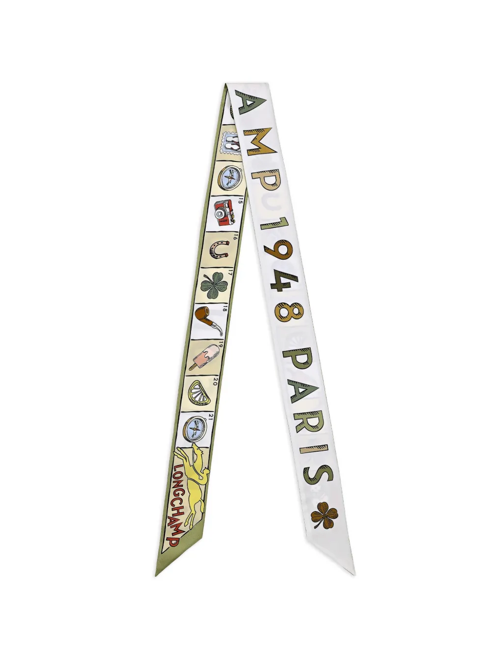 Longchamp Le Jeu de Cheval haarband Wit