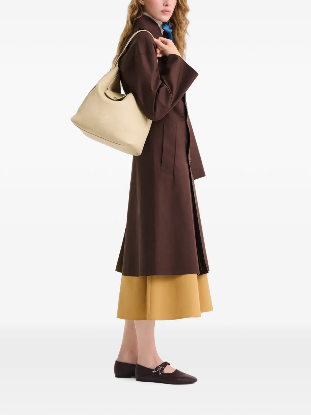 Longchamp Le Cadence L schoudertas Beige