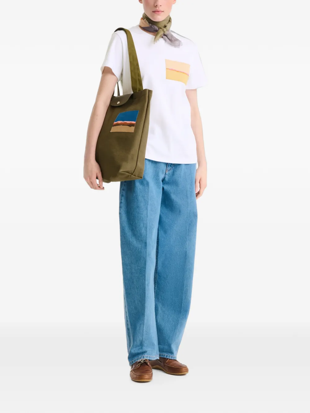Longchamp x Caroline Hélain M shopper Groen