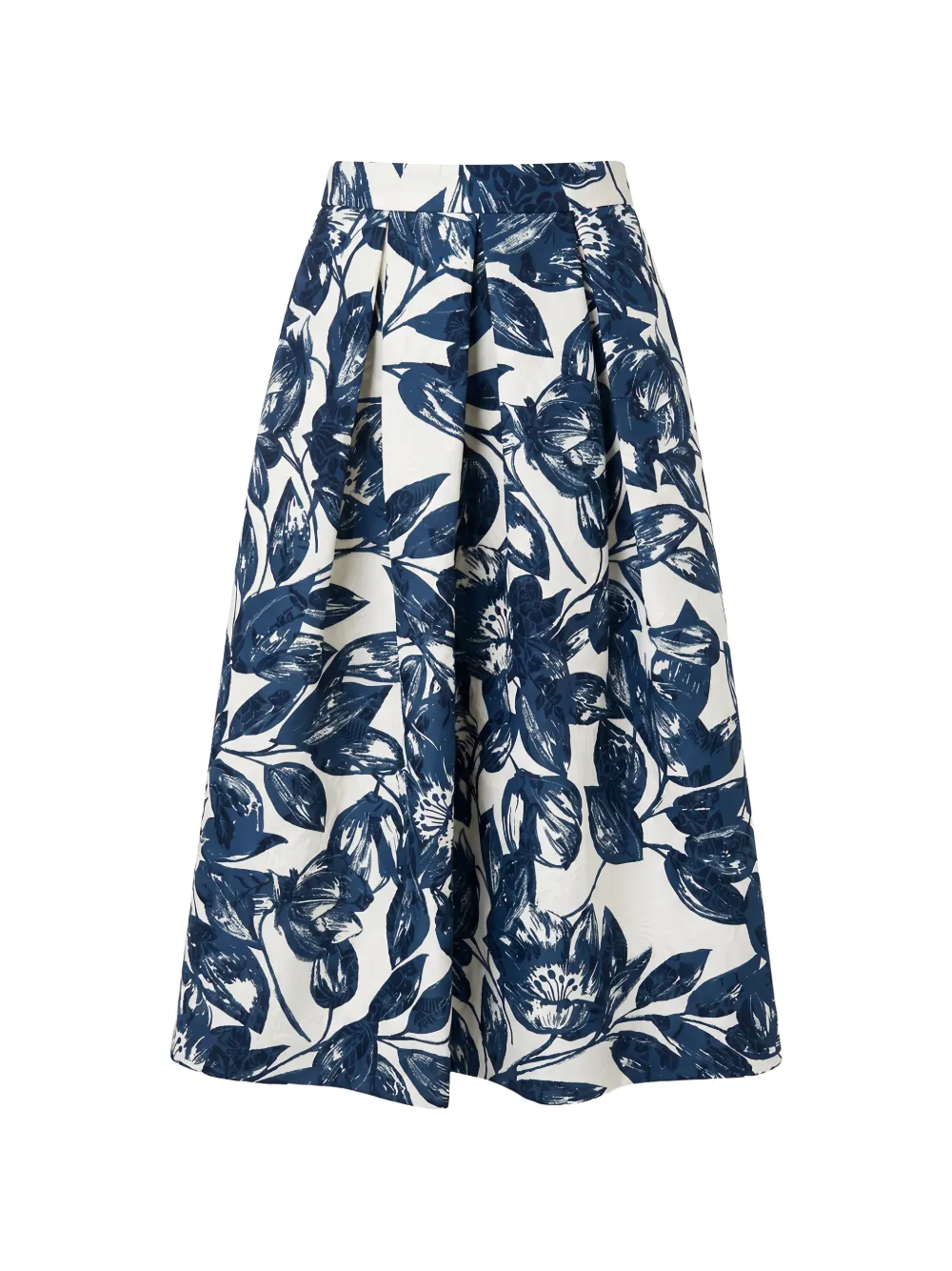 Lunatica Milano T Leaves jacquard-knit midi skirt - Bianco