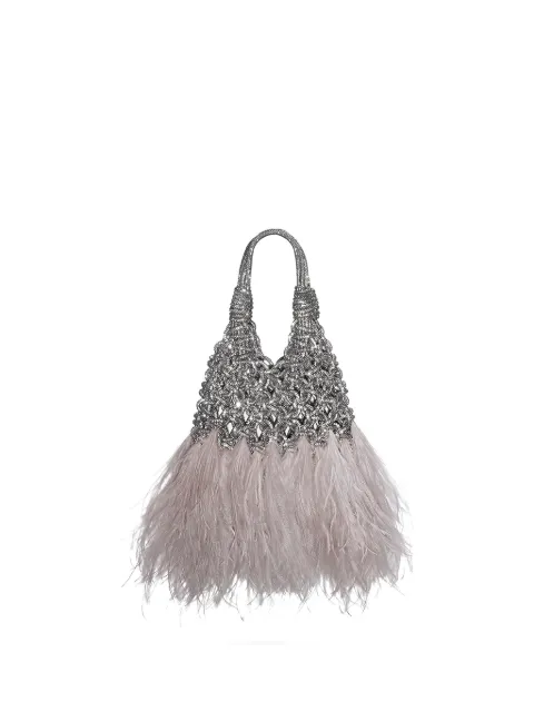 Hibourama mini Vannifique plume-embellished tote bag