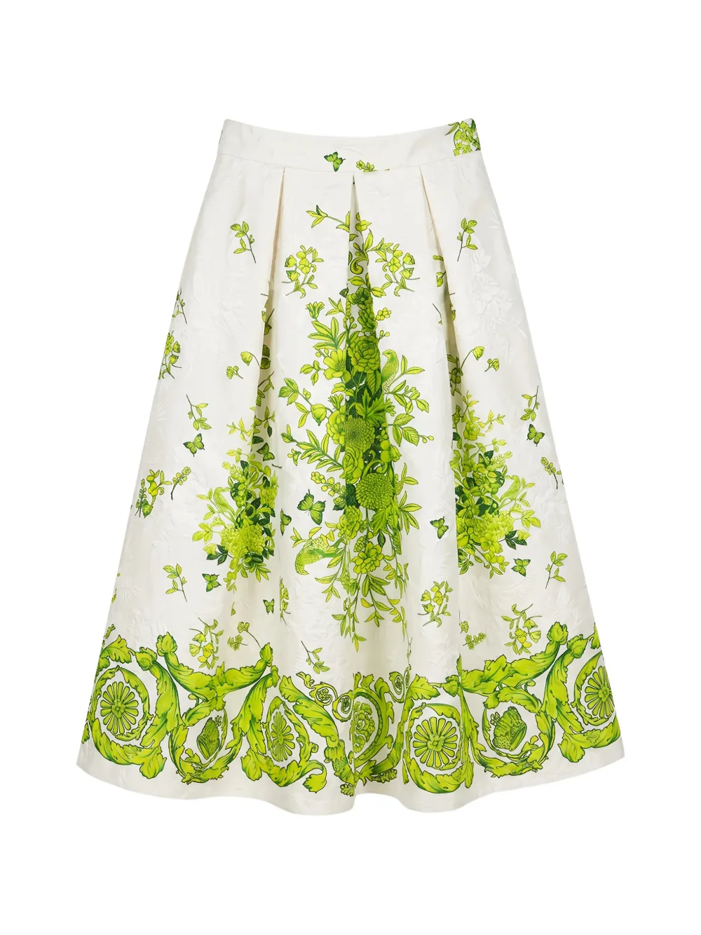 Lunatica Milano Luna T Athene floral-print midi skirt - Bianco