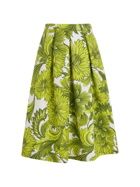 Lunatica Milano T Florence floral-print jacquard-knit midi skirt