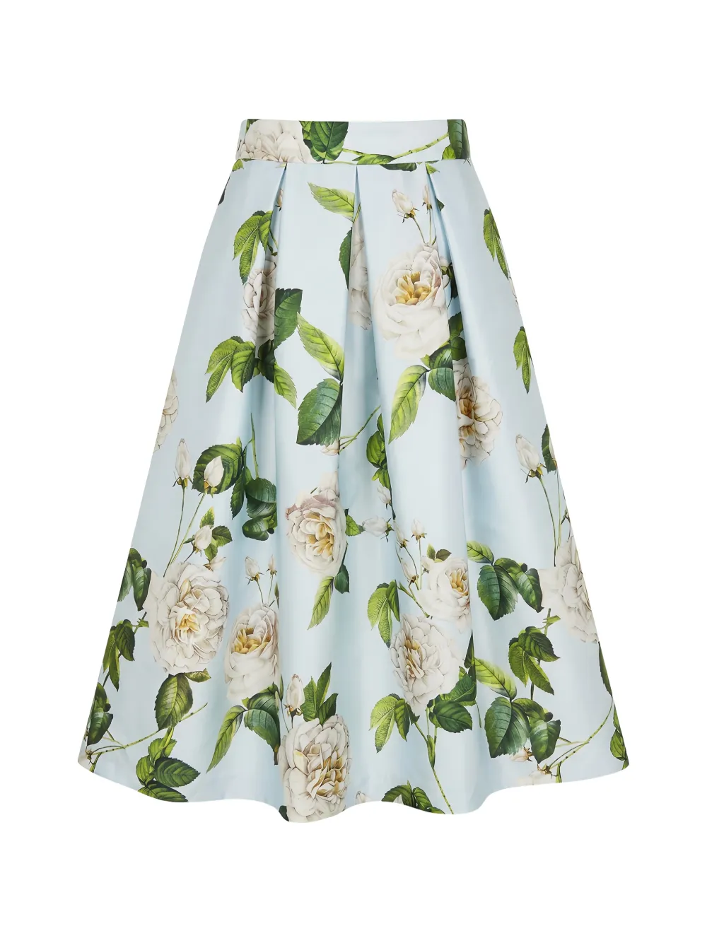 Lunatica Milano Luna K Roses floral-print midi skirt - Blu