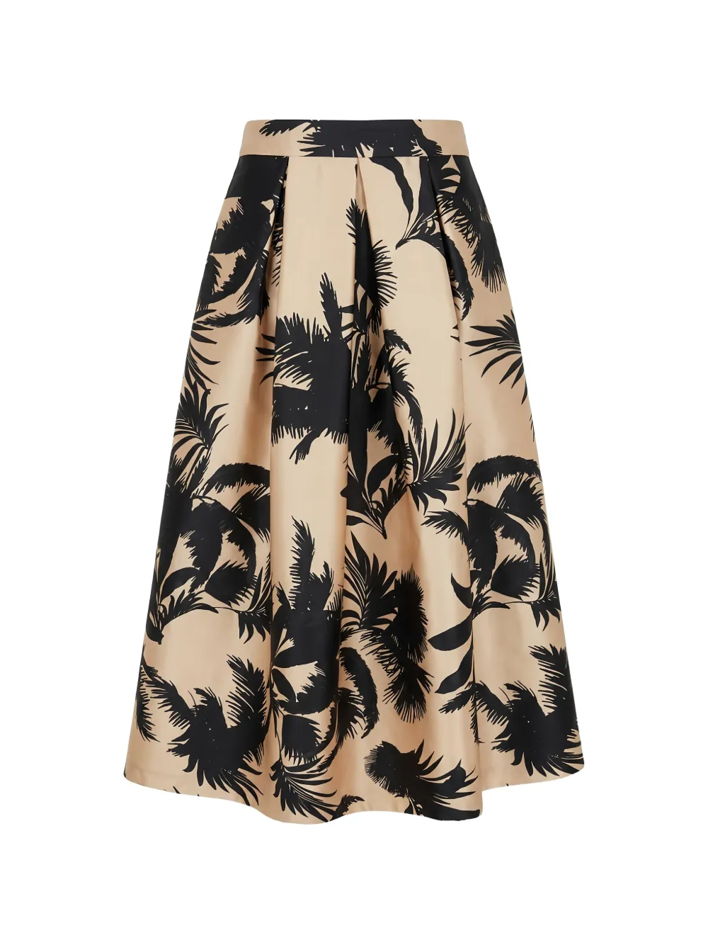 Lunatica Milano K Palm midi-rok Beige