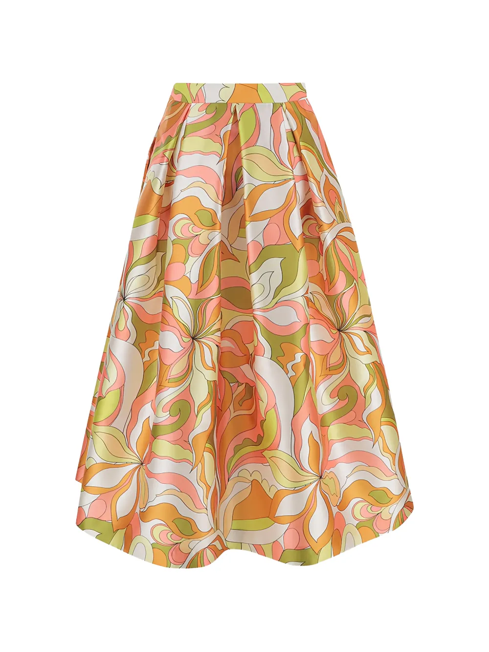 Lunatica Milano Luna K Groovy floral-print midi skirt - Arancione