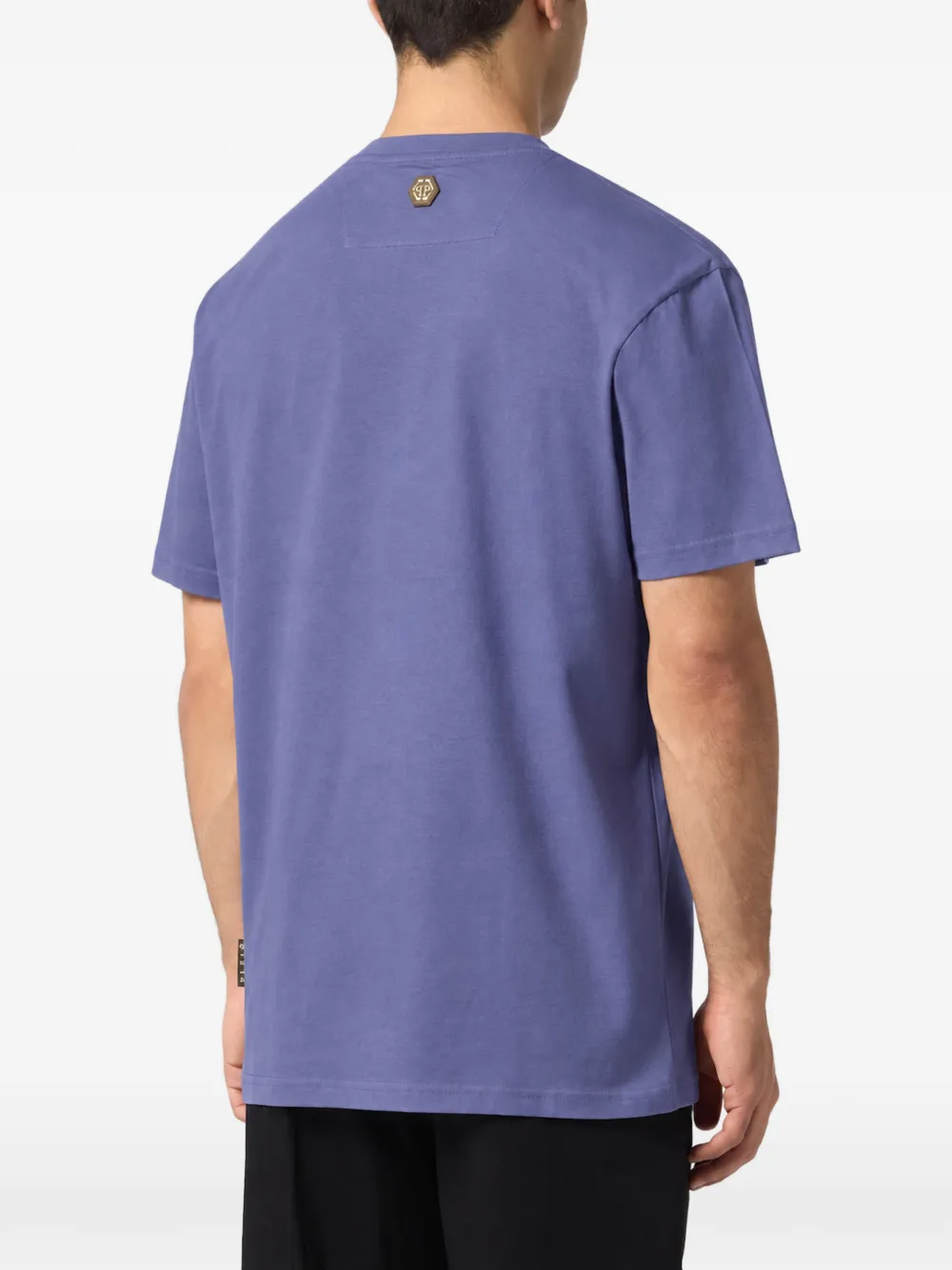 Philipp Plein graphic-print cotton T-shirt Blauw