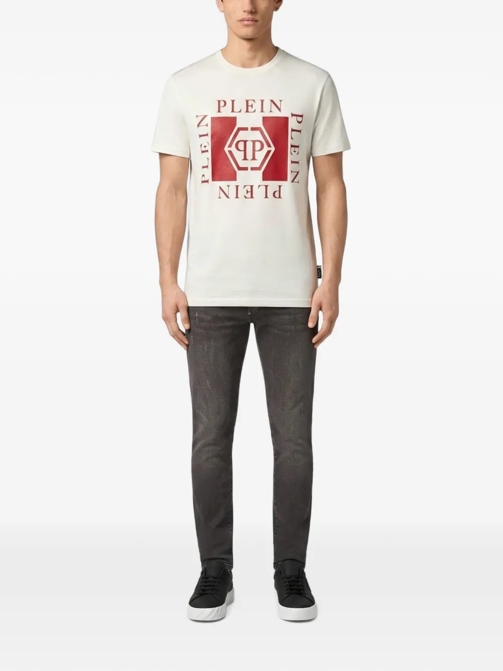 Philipp Plein Jersey T-shirt Plein PP Beige