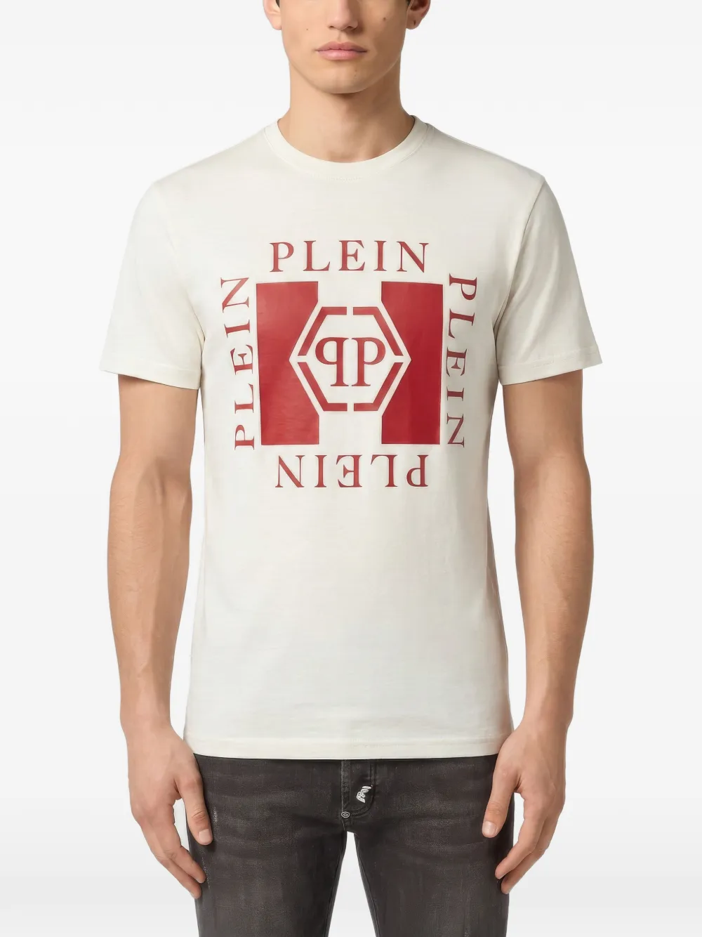 Philipp Plein Jersey T-shirt Plein PP Beige