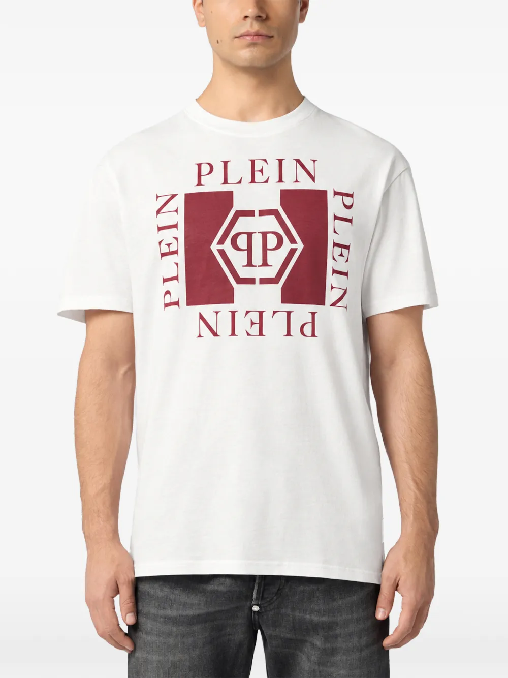 Philipp Plein Jersey T-shirt Plein PP Wit