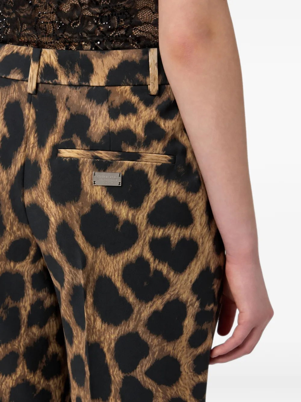 Philipp Plein Straight broek met luipaardprint Bruin