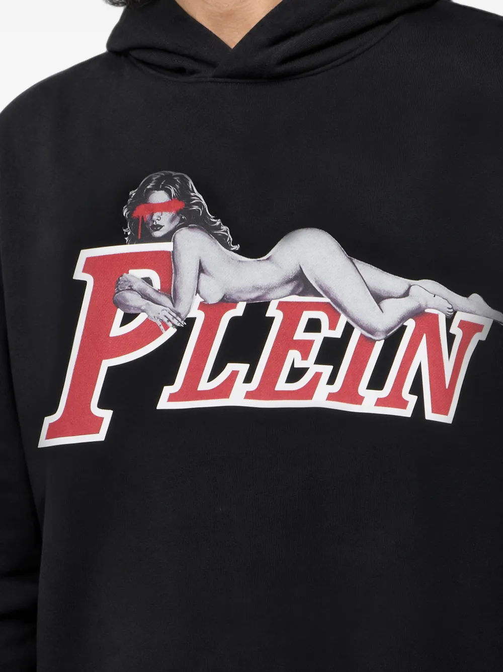 Philipp Plein Pin Up hoodie met logo Zwart
