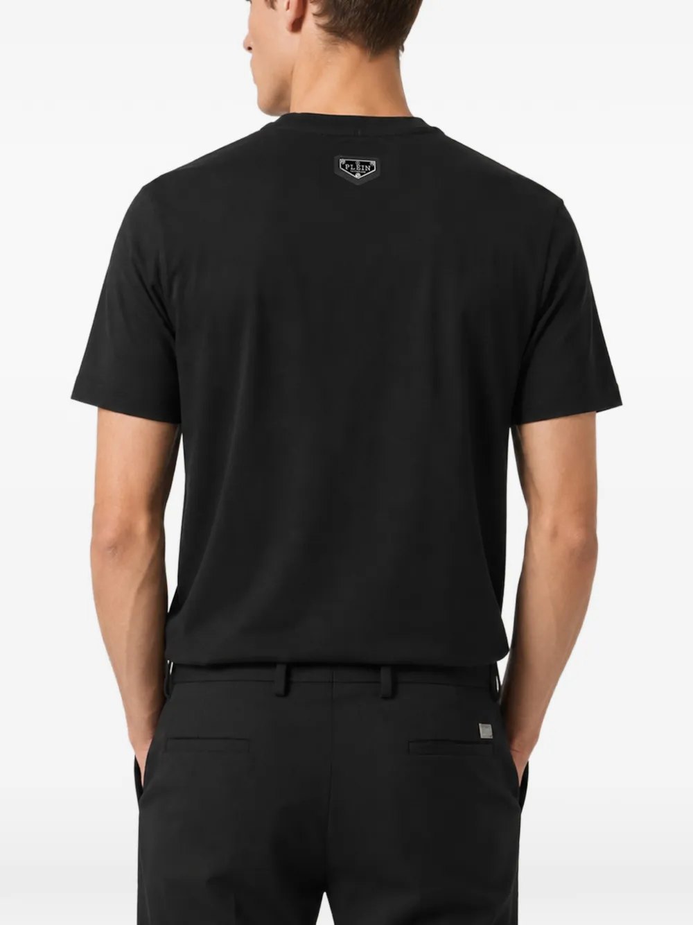 Philipp Plein Jersey T-shirt Plein Duck Check Zwart