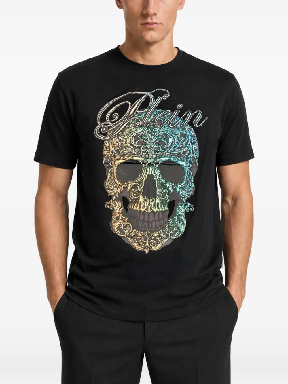 Philipp Plein Skull barok T-shirt Zwart