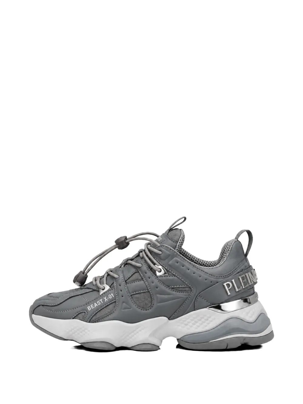 Plein Sport Runner Beast X-01 sneakers met vlakken Grijs