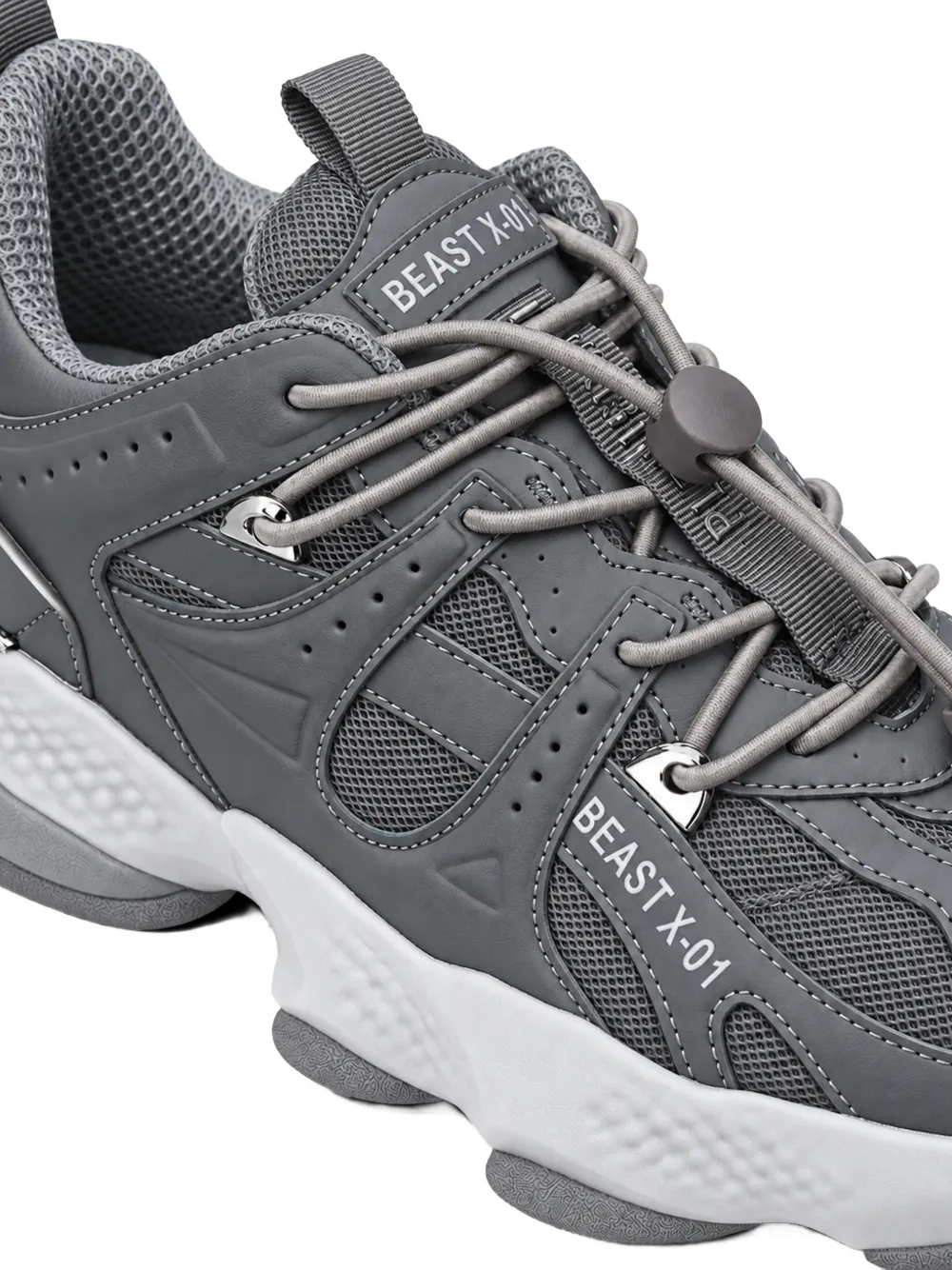 Plein Sport Runner Beast X-01 sneakers met vlakken Grijs