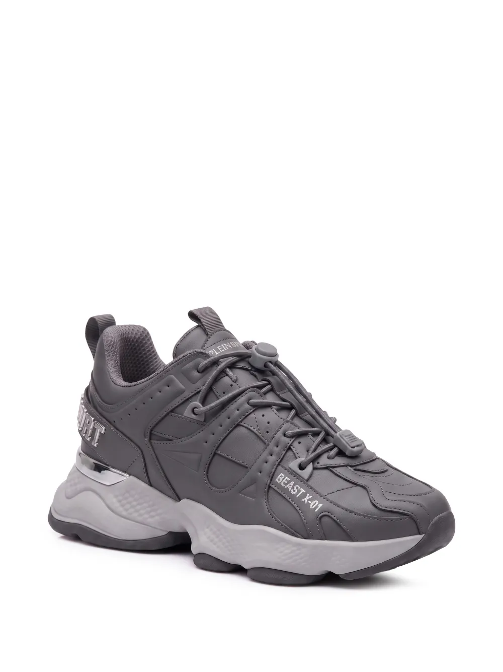 Plein Sport Runner Beast X-01 panelled sneakers - Grigio