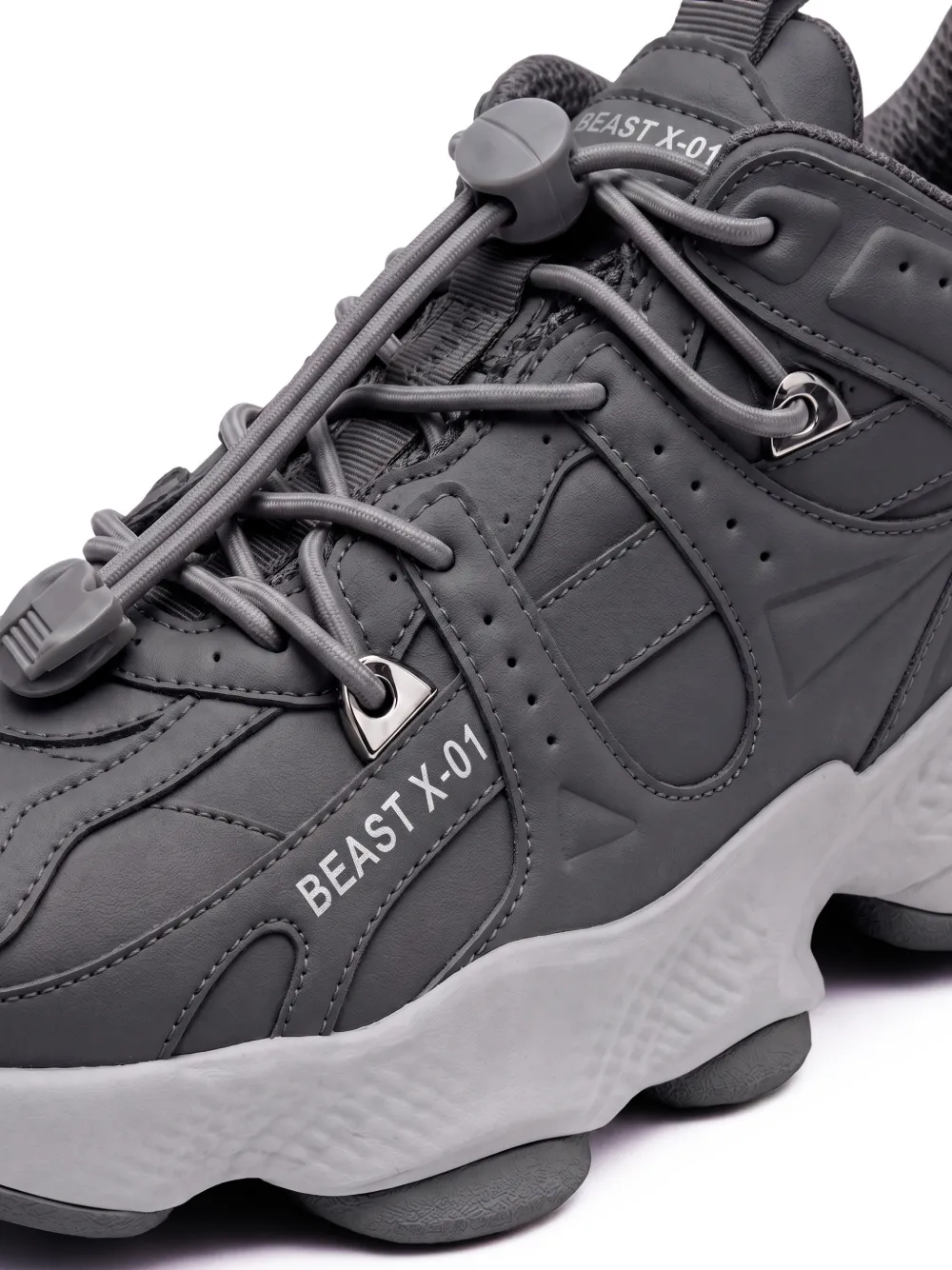Plein Sport Runner Beast X-01 sneakers met vlakken Grijs