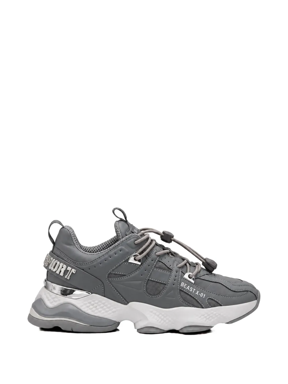 Plein Sport Runner Beast X-01 sneakers met vlakken Grijs