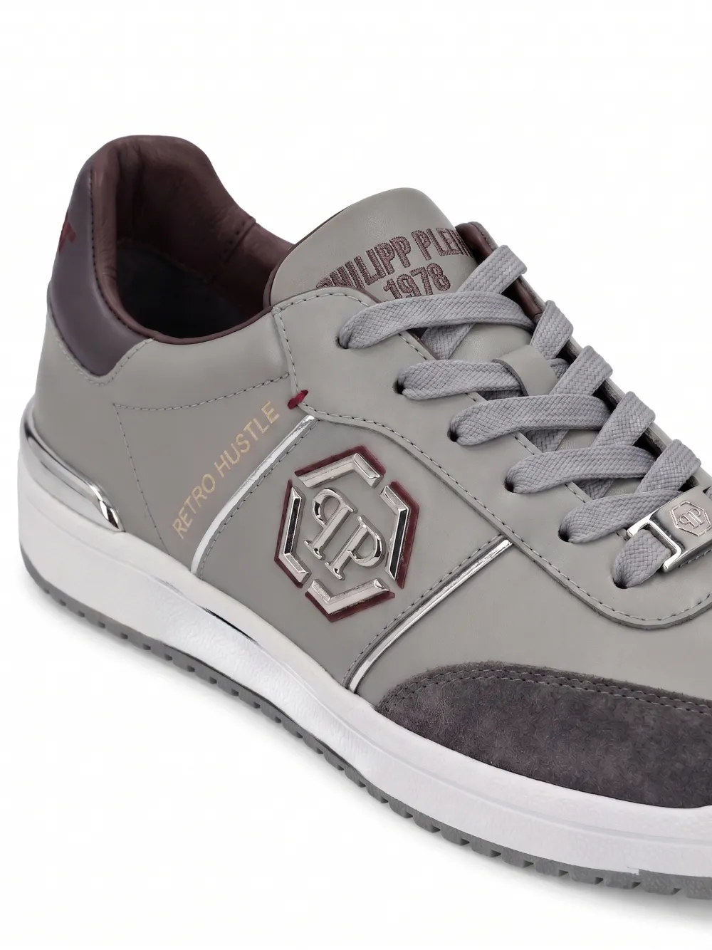 Philipp Plein low-top sneakers Retro Hustle bicolor Grijs