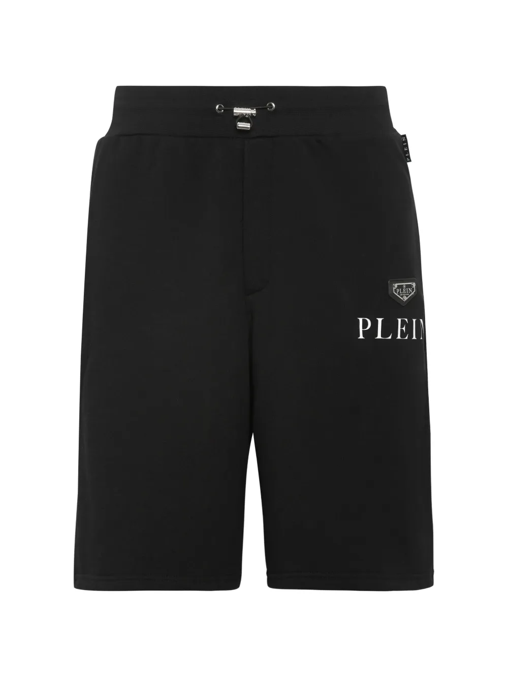 Philipp Plein logo-plaque drawstring shorts - Nero
