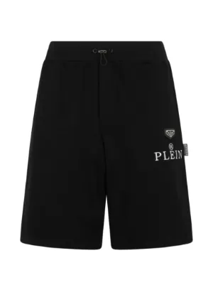 Philipp Plein logo-plaque drawstring shorts