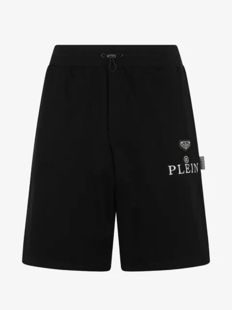Philipp Plein logo-plaque drawstring shorts