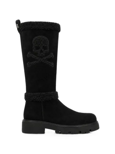 Philipp Plein botas Skull and Bones de gamuza