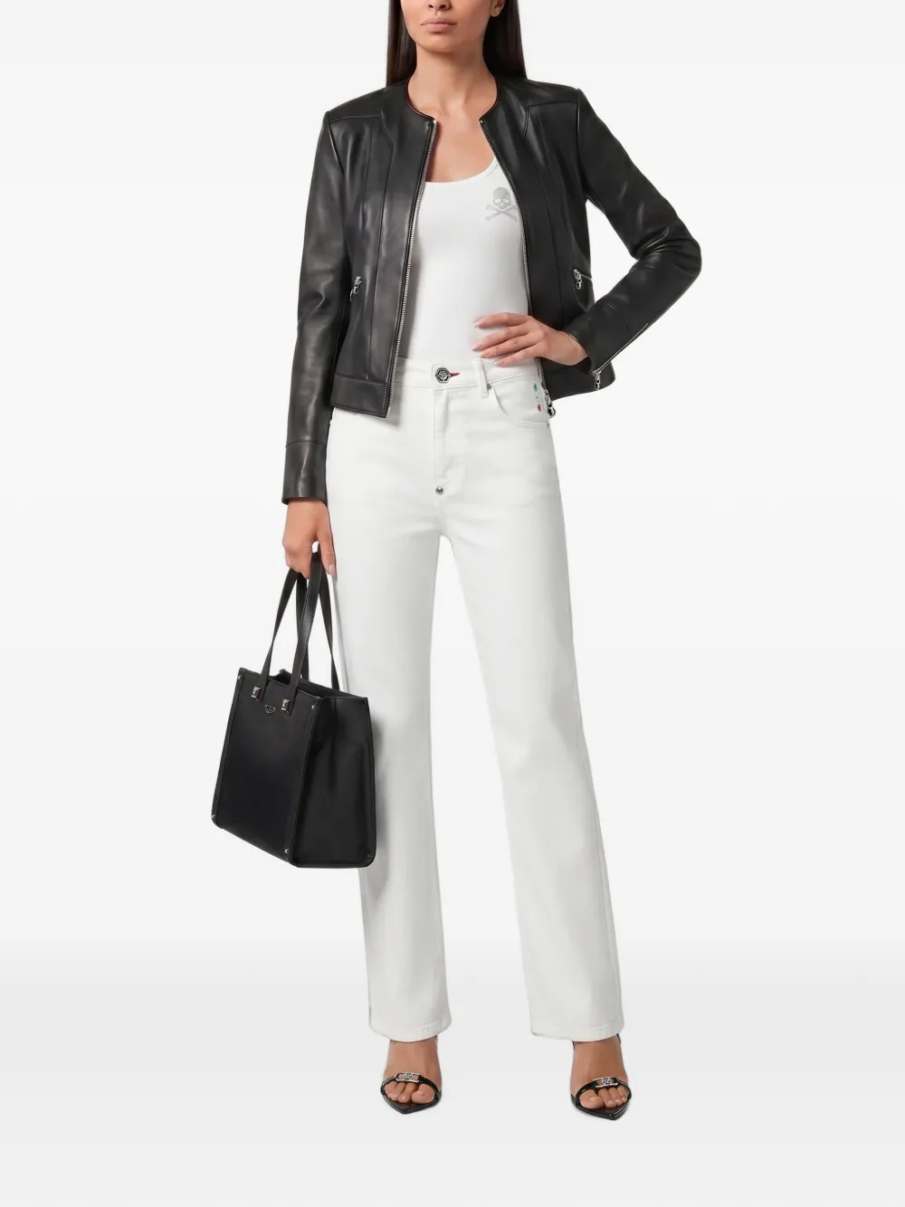 Philipp Plein Straight-fit Jeans Basic In White