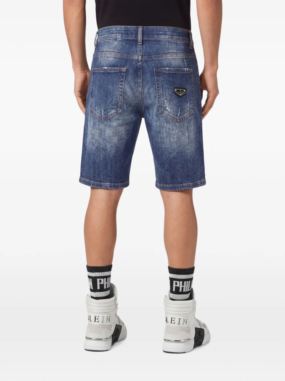 Philipp Plein Formentera denim shorts Blauw