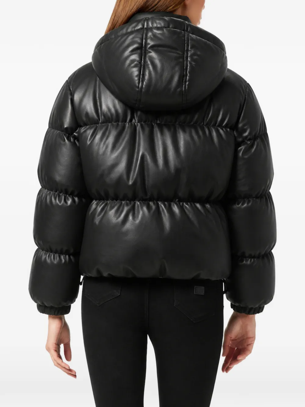 Philipp Plein Eco-leren donsjack Zwart