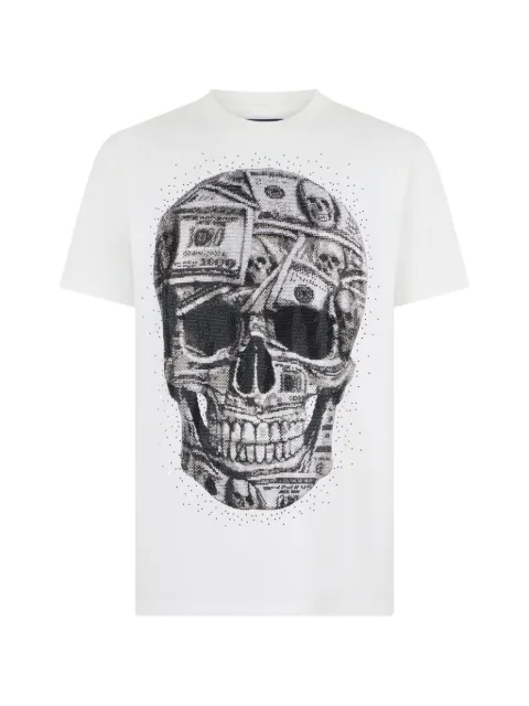 Philipp Plein jersey round-neck T-Shirt Skull Dollar Stones