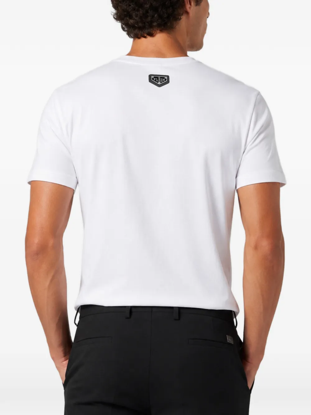 Philipp Plein Jersey T-shirt met ronde hals Wit
