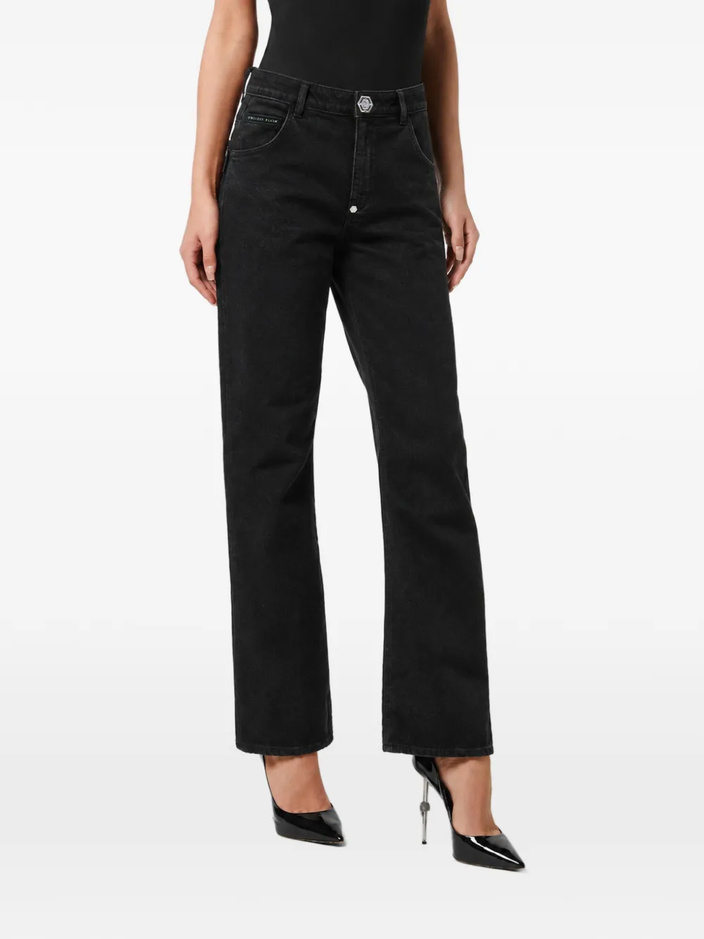 Philipp Plein Straight jeans Zwart