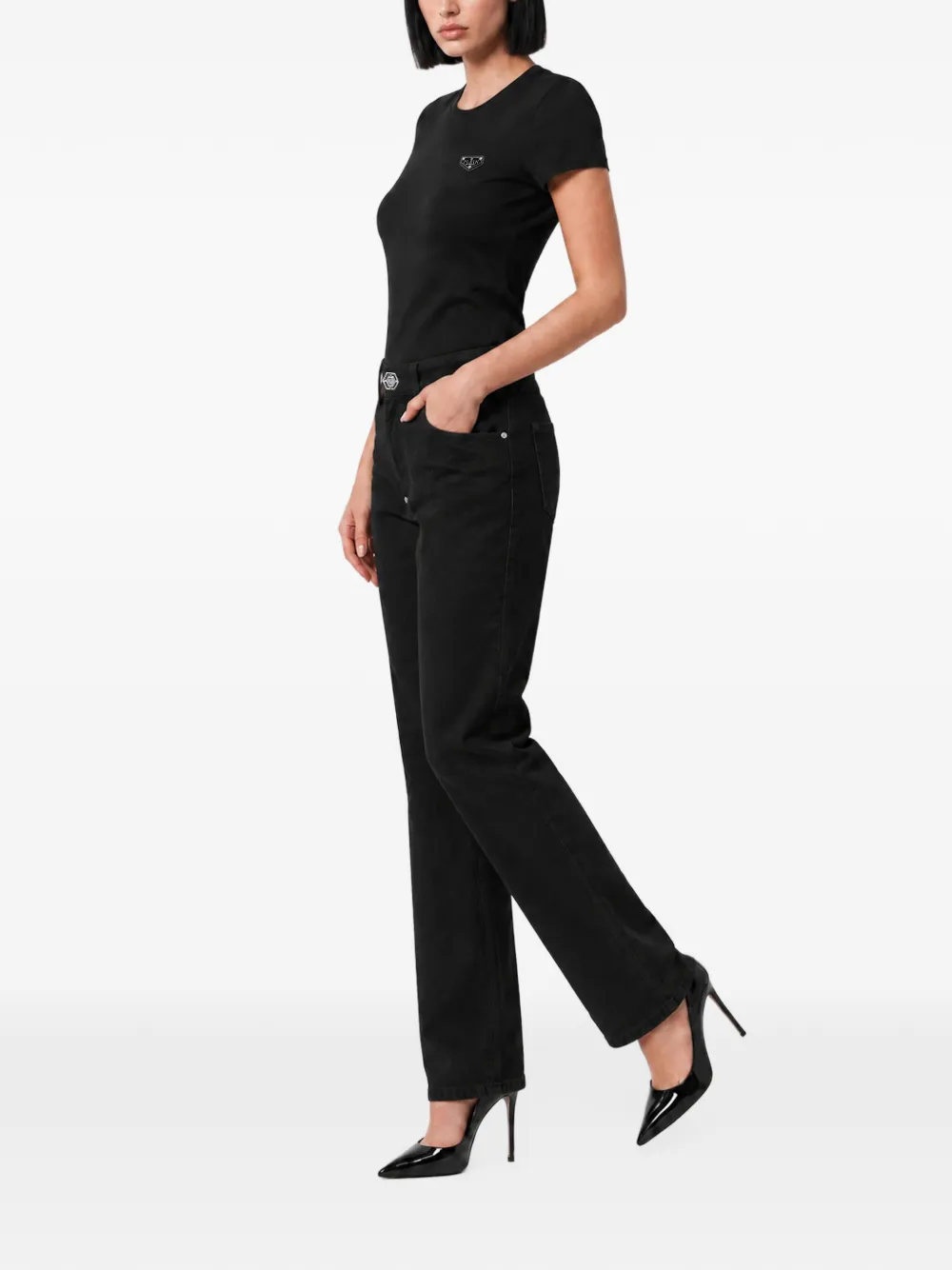 Philipp Plein Straight jeans Zwart