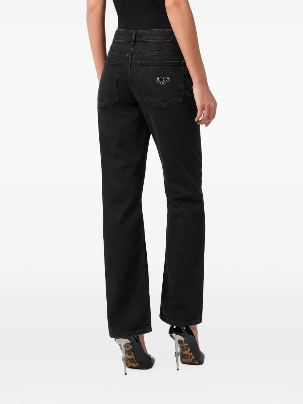 Philipp Plein Straight jeans Zwart