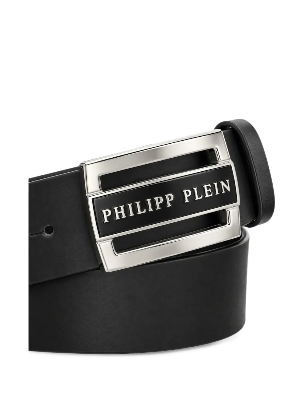 Philipp Plein Leren riem Zwart