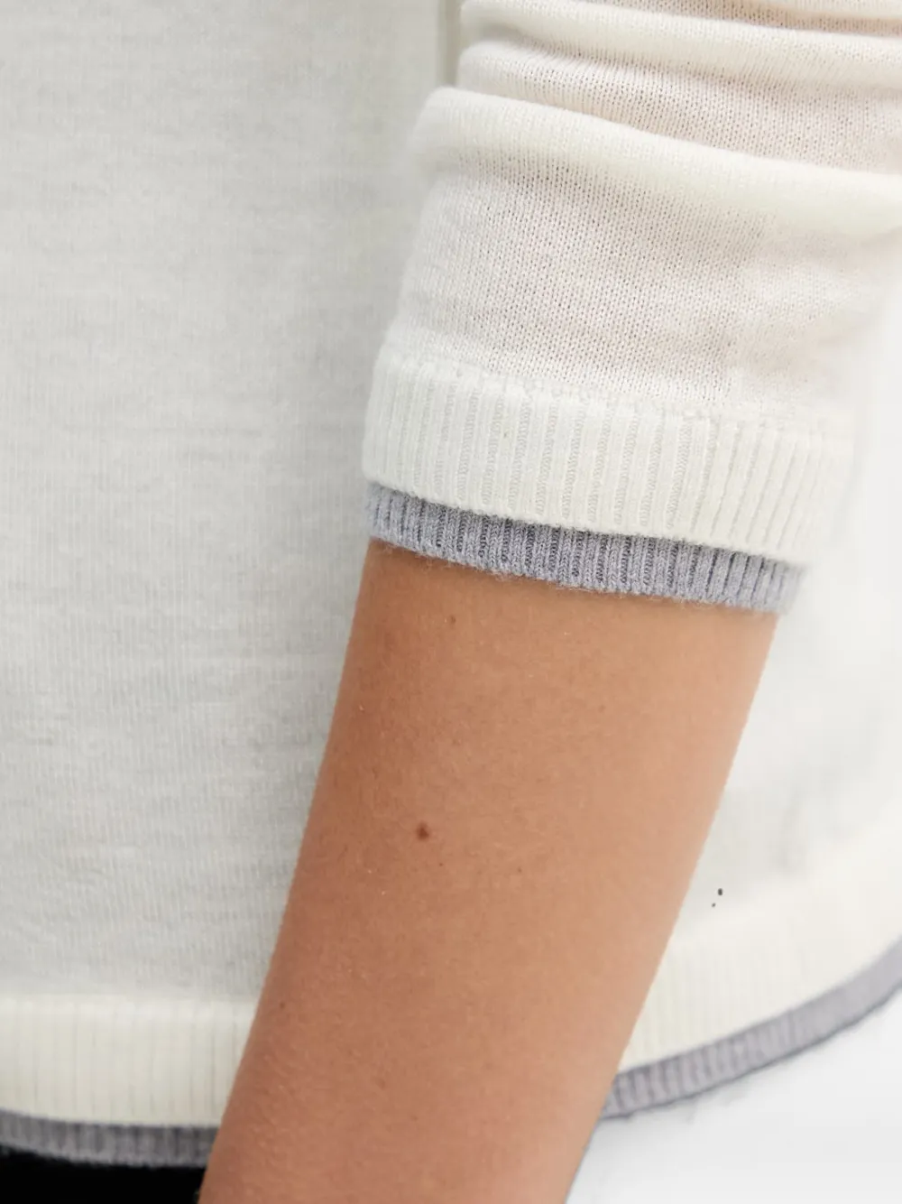 Benetton Trui met boothals en lange mouwen Beige