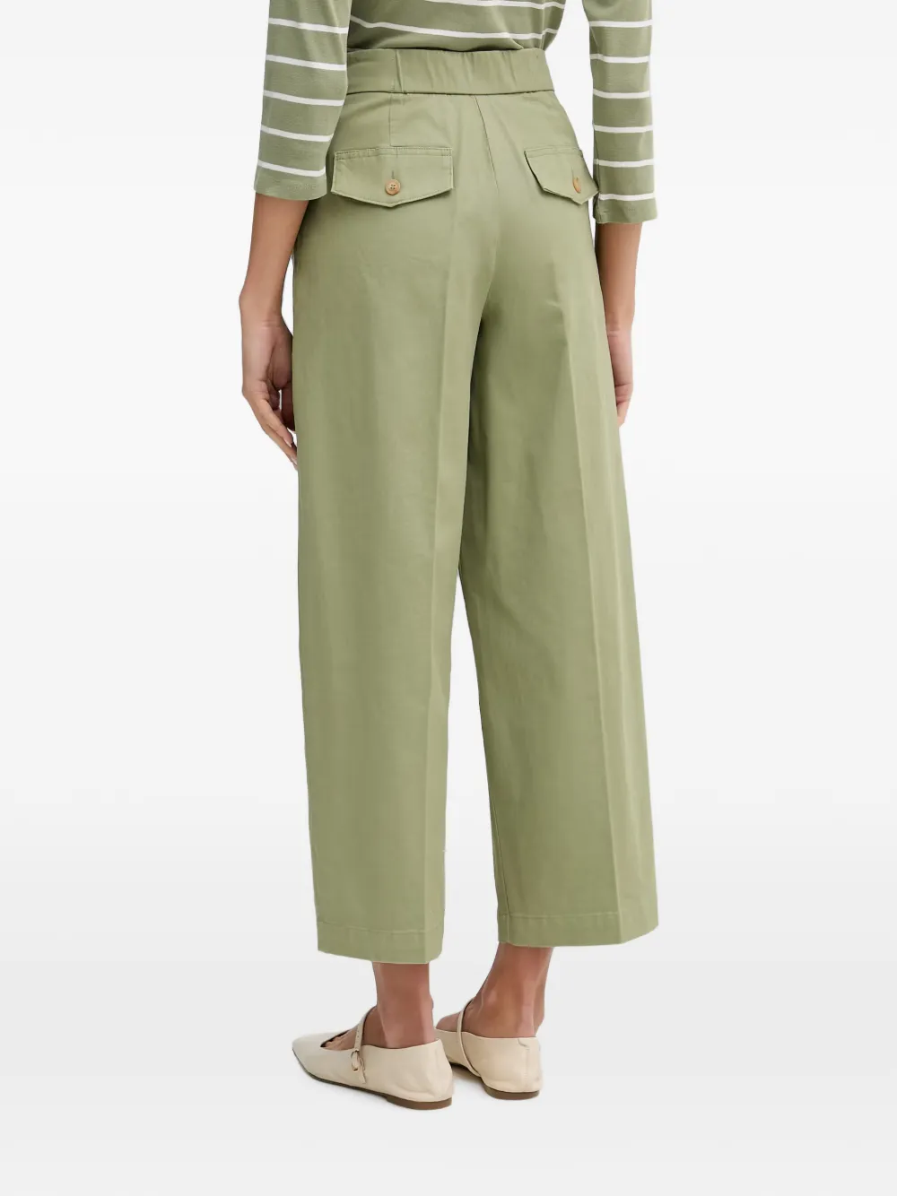 Benetton Geplooide broek Groen