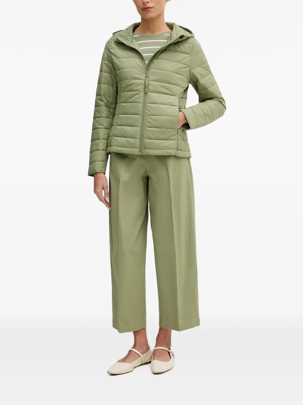 Benetton Geplooide broek Groen