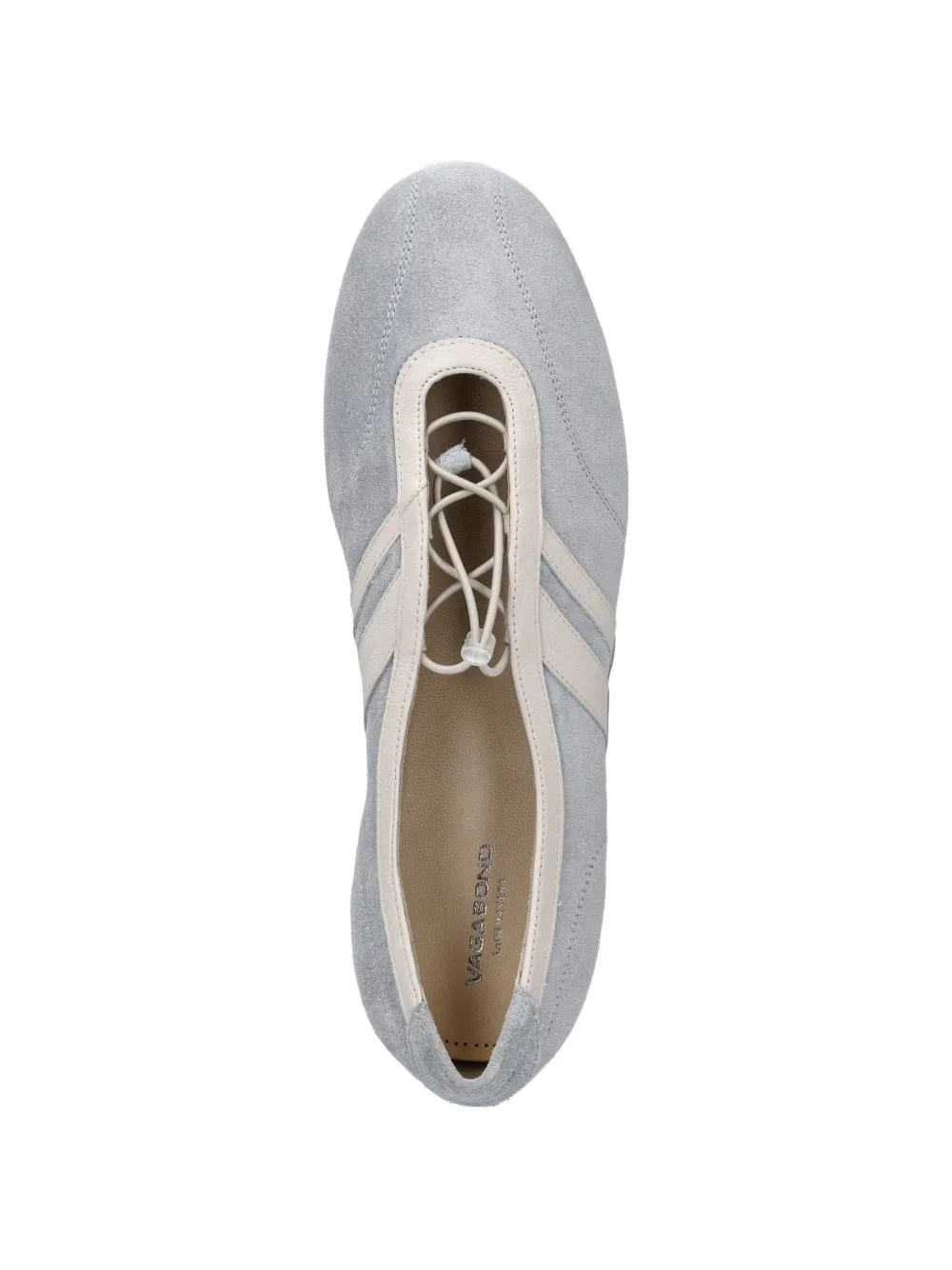 VAGABOND Hollie lace-up suede ballet flats Blauw