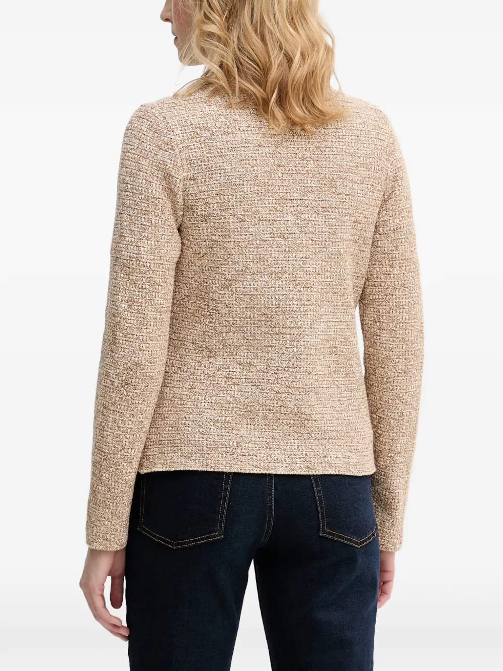 Benetton Vest met opgestikte zak en knoopsluiting Beige