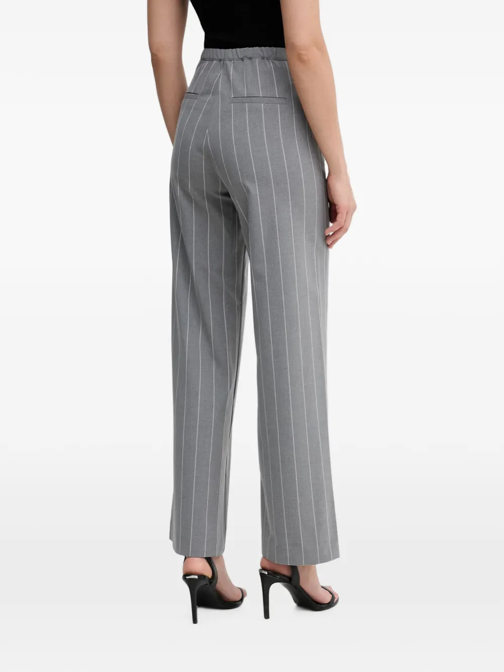 Benetton Broek met wijde pijpen Grijs