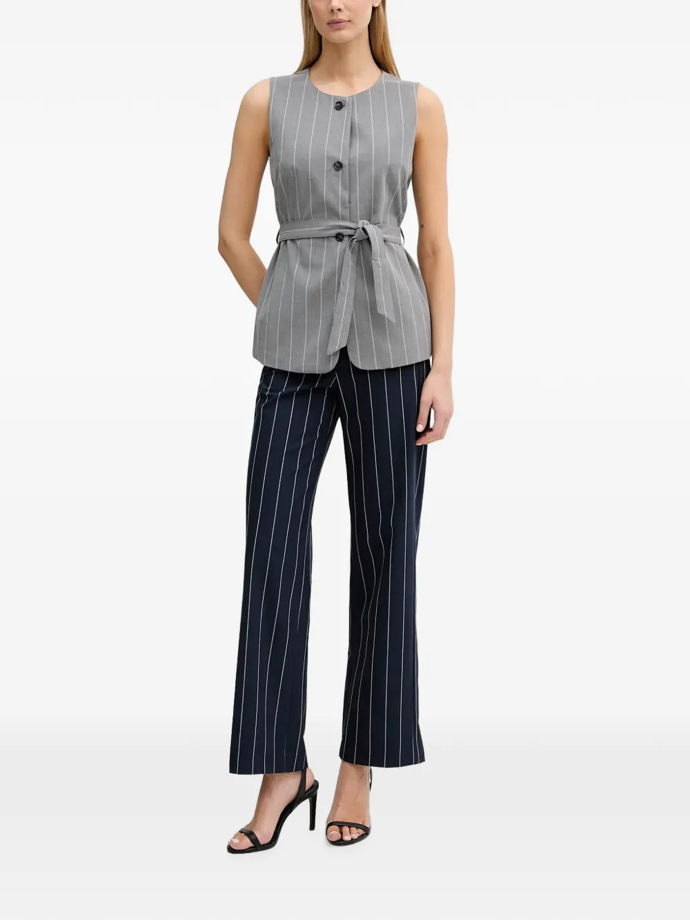Benetton Broek met wijde pijpen Blauw