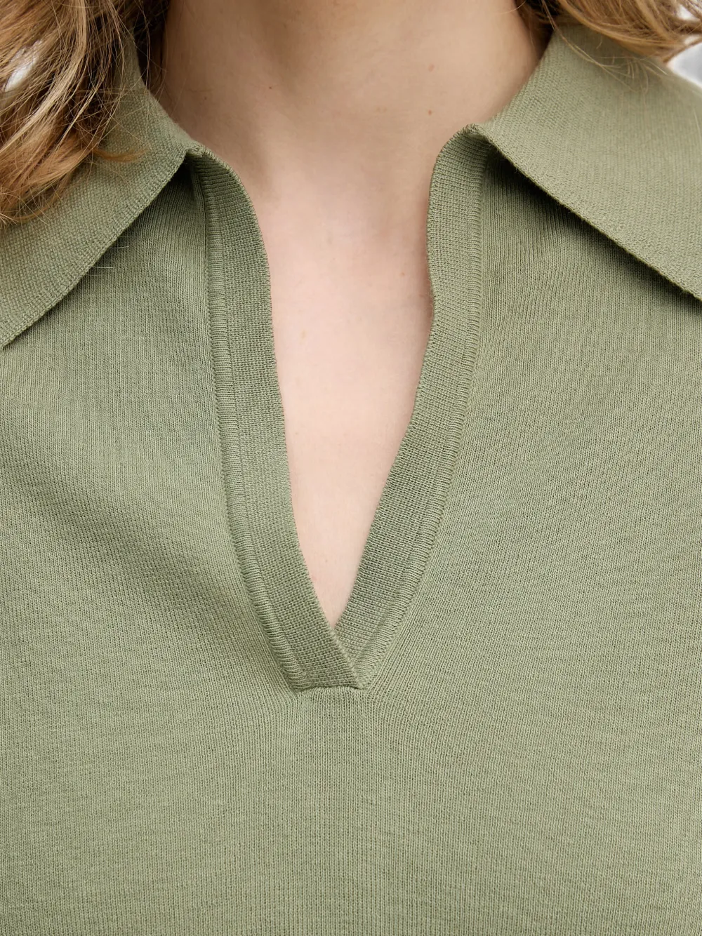 Benetton Trui met polokraag en lange mouwen Groen