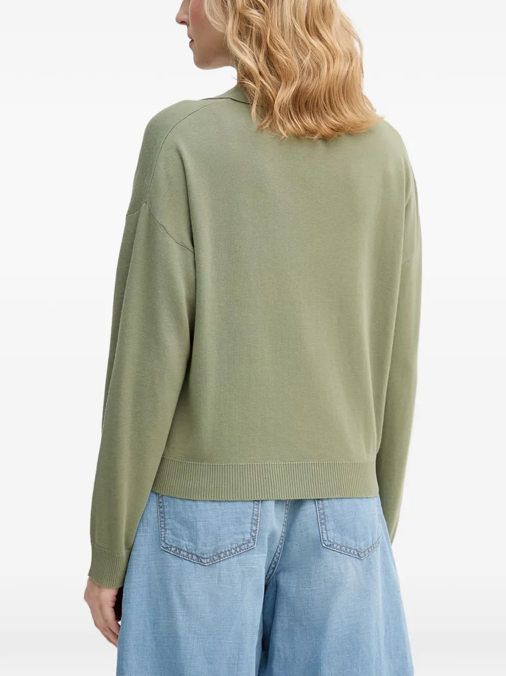 Benetton Trui met polokraag en lange mouwen Groen