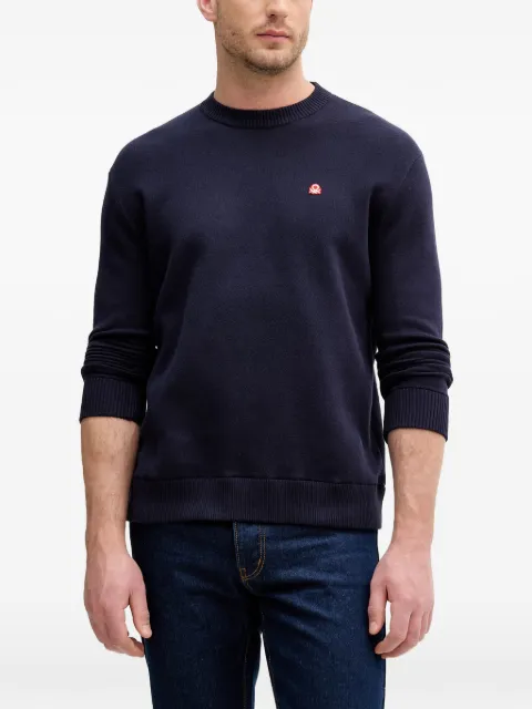 Benetton logo-patch crew-neck sweater